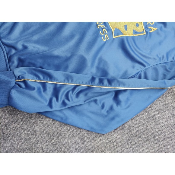 Vtg Italia Track Jacket Medium Blue Full Zip Forza Azzurri Palestra Gold Trim - Picture 14 of 15
